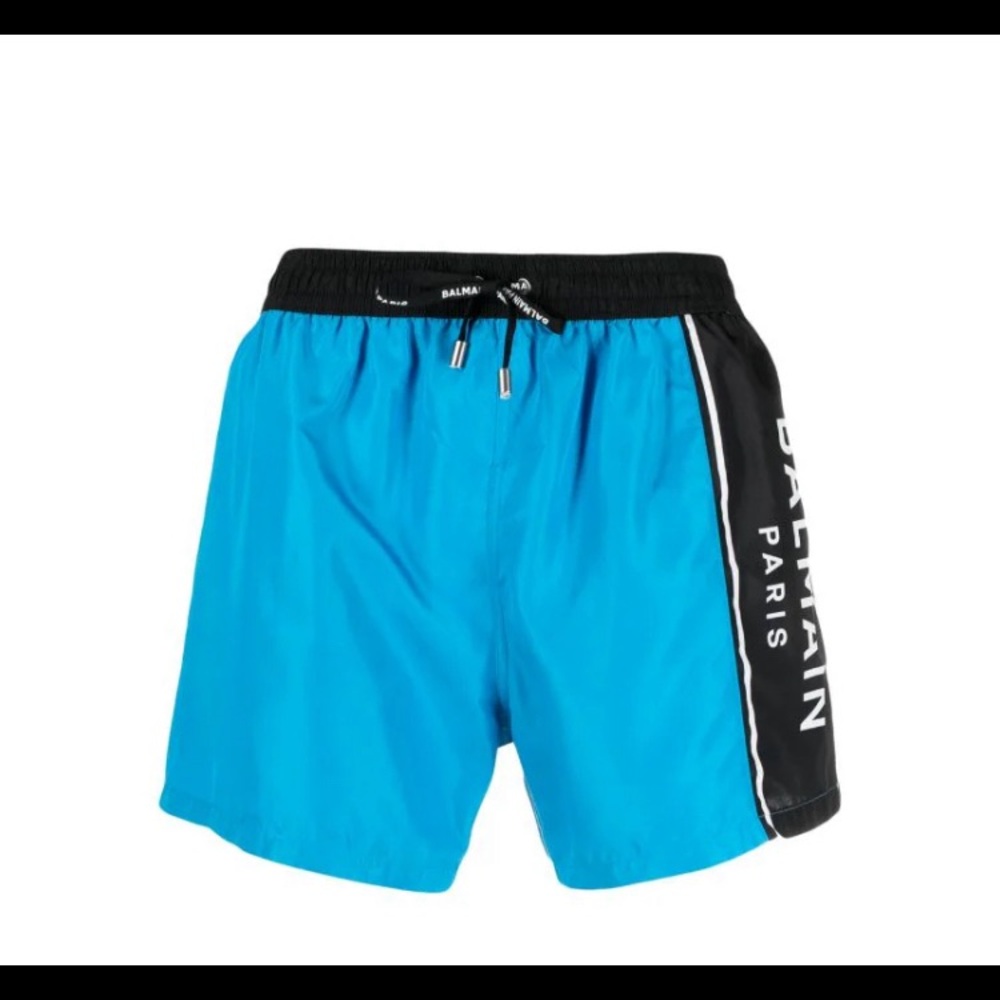 Balmain Logo-Print Drawstring Swim Shorts XL [paid $570]